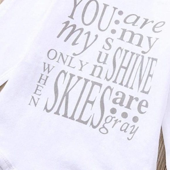 Baby girl Sunshine set outfit onesie pants bow new - Picture 4 of 4